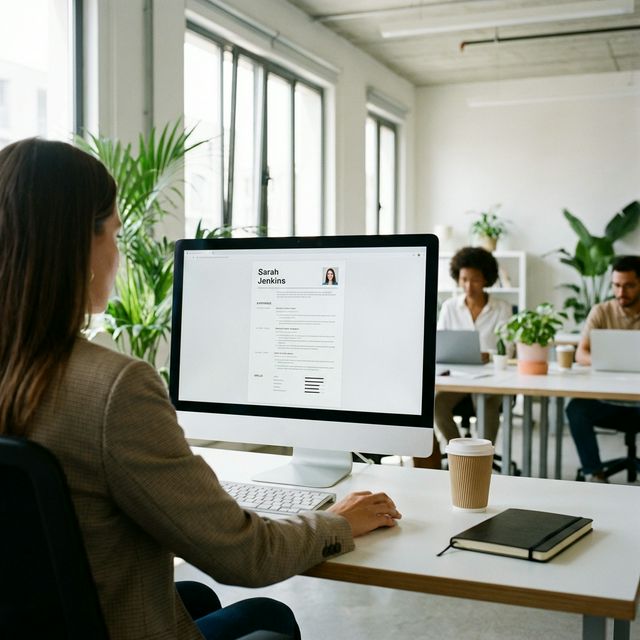 HR Professional Reviewing Resume